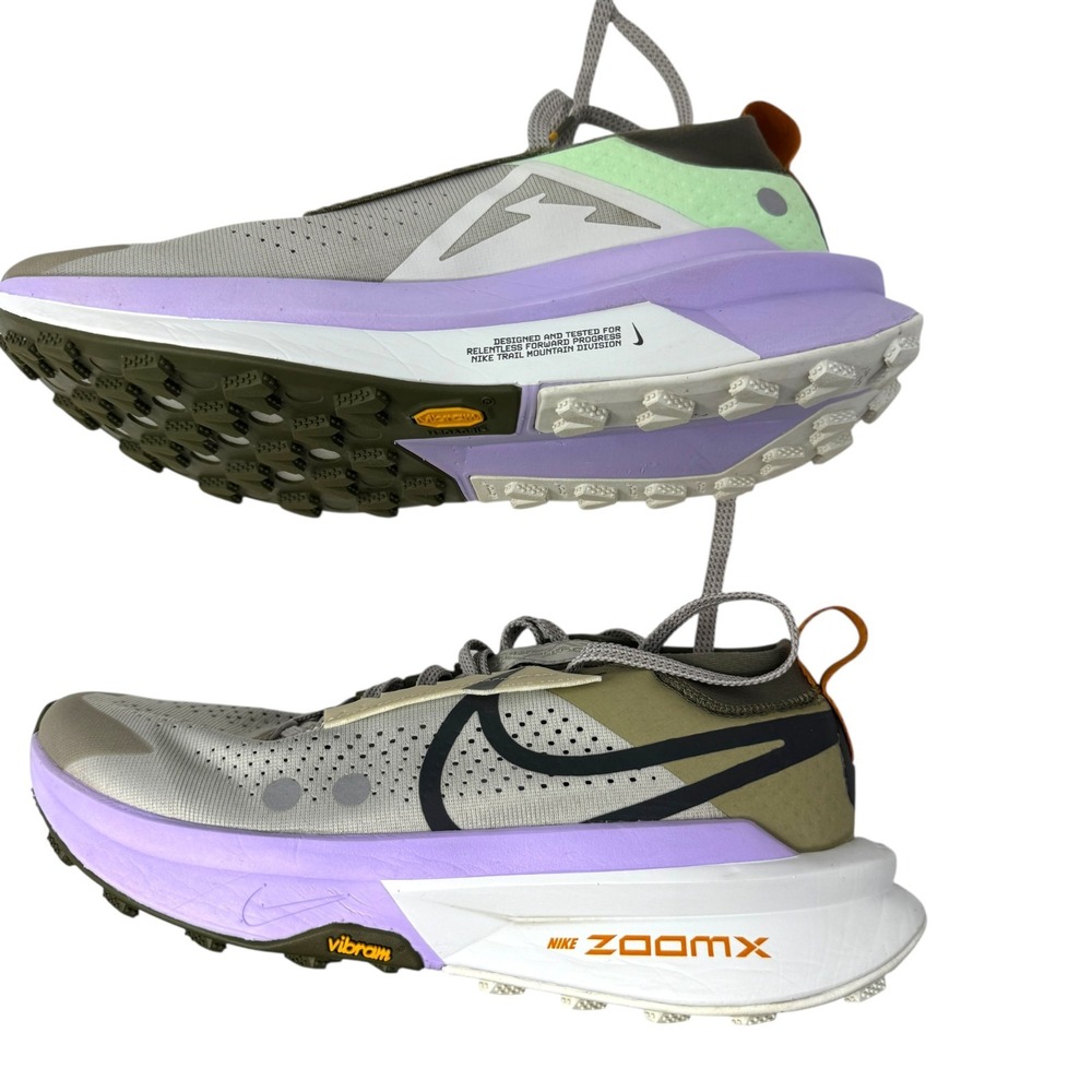 Nike Zegama 2 Men's TrailRunning Shoes Light Iron Ore Vapor Green US 8.5 - Picture 7 of 9